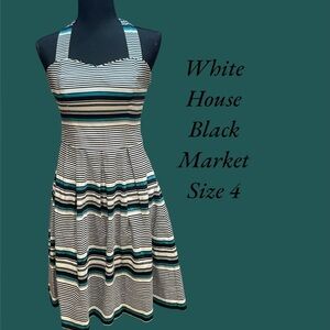 WHITE HOUSE BLACK MARKET HALTER STYLE SUNDRESS SIZE 4 WORN ONCE